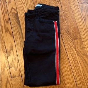 Zara Black Jean with Red Stripe